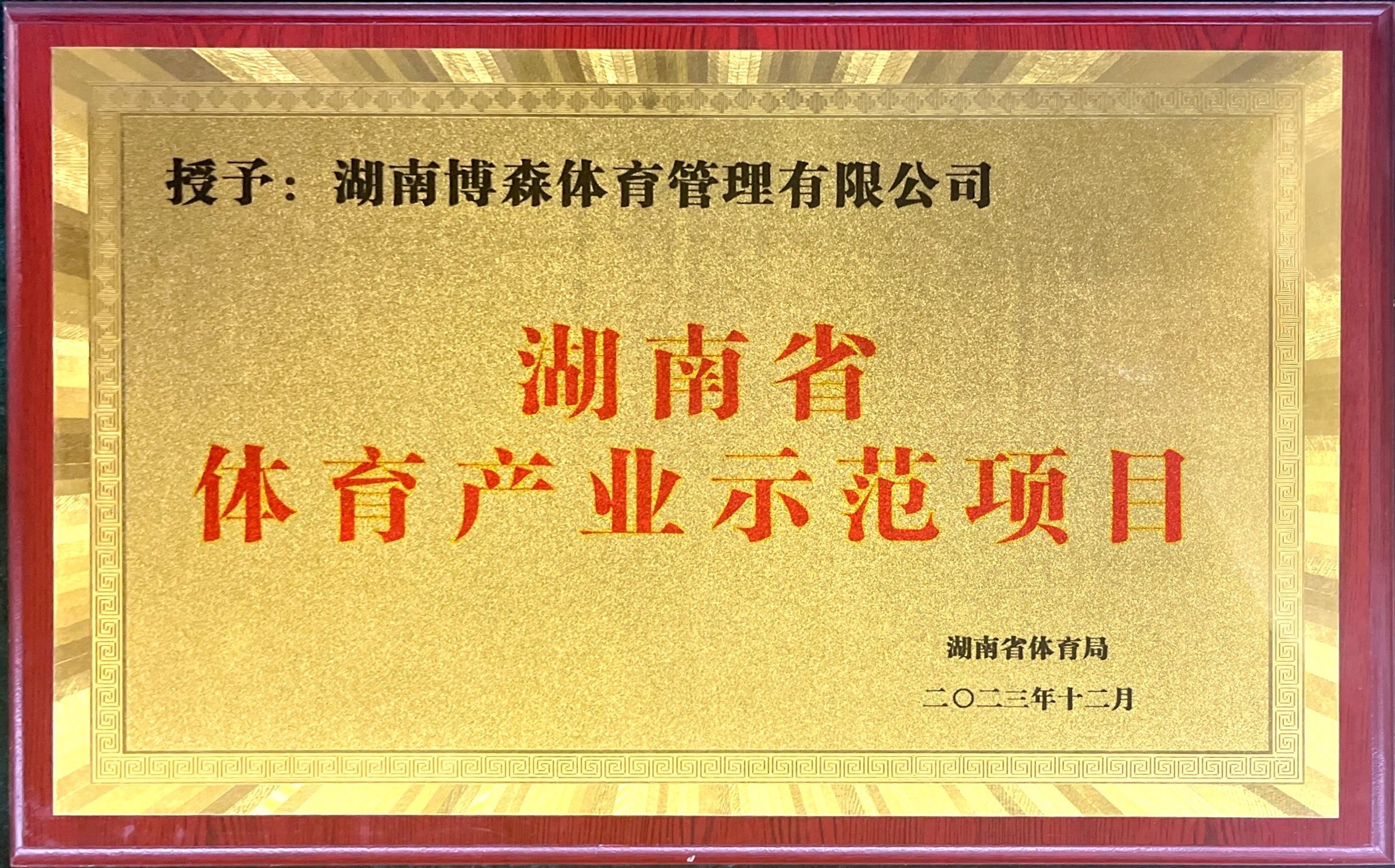 热烈祝贺我司湘江马拉松赛荣获湖南省体育产业示范项目